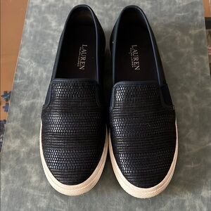 Lauren Ralph Lauren Black and White Flats